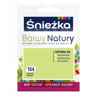 ŚNIEŻKA Barwy Natury Farba Lateksowa TESTER powiew wiosny 154 25ML