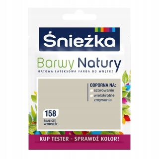 ŚNIEŻKA Barwy Natury Farba Lateksowa TESTER skalis wybrze 158 25ML
