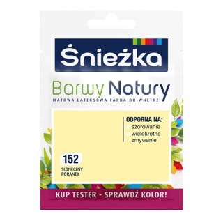 ŚNIEŻKA Barwy Natury Farba Lateksowa TESTER słone poranek 152 25ML