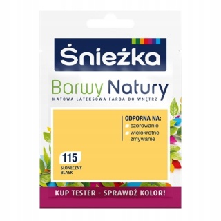 ŚNIEŻKA Barwy Natury Farba Lateksowa TESTER słonecz blask 115 25ML
