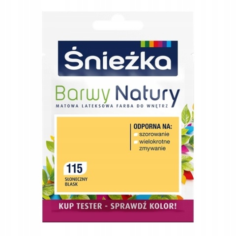 ŚNIEŻKA Barwy Natury Farba Lateksowa TESTER słonecz blask 115 25ML