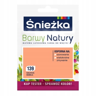 ŚNIEŻKA Barwy Natury Farba Lateksowa TESTER soczysta more 139 25ML