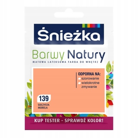 ŚNIEŻKA Barwy Natury Farba Lateksowa TESTER soczysta more 139 25ML