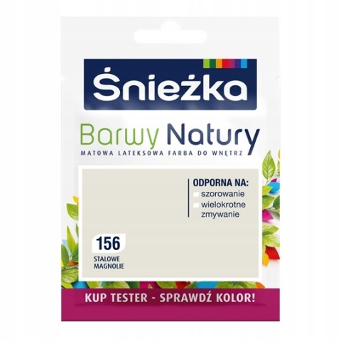 ŚNIEŻKA Barwy Natury Farba Lateksowa TESTER stalow magnol 156 25ML