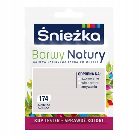 ŚNIEŻKA Barwy Natury Farba Lateksowa TESTER szarot alpej 174 25ML