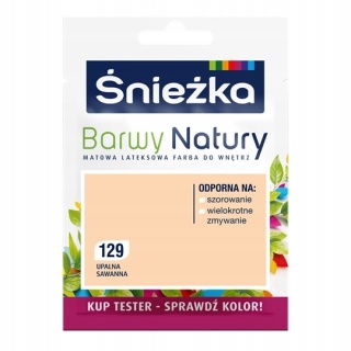 ŚNIEŻKA Barwy Natury Farba Lateksowa TESTER upalna sawann 129 25ML