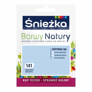 ŚNIEŻKA Barwy Natury Farba Lateksowa TESTER wiosenny desz 141 25ML