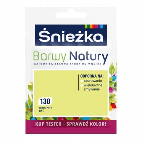 ŚNIEŻKA Barwy Natury Farba Lateksowa TESTER wiosenny liść 130 25ML