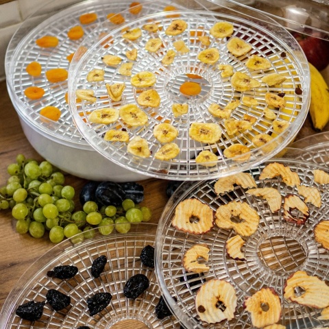 Suszarka do żywności 13,5L pojemności, 5 sit, biał