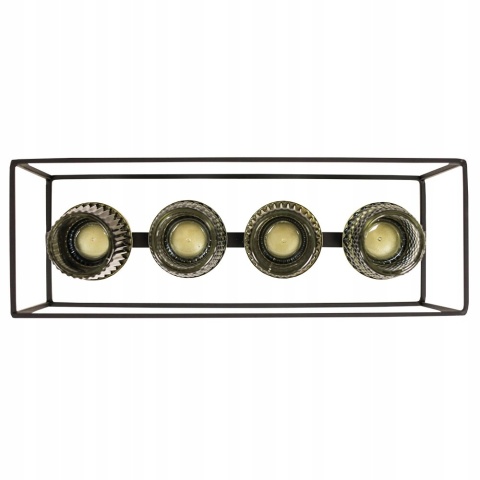 Świecznik podstawka na 4 tealighty zestaw szklany