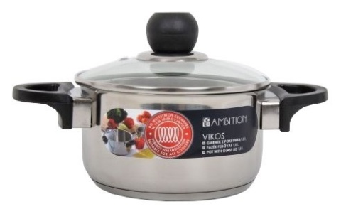 AM - VIKOS GARNEK 24CM 6L SZKL. POKR. IND / 81259