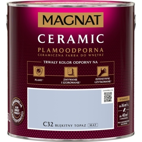 MAGNAT CERAMIC farba ceramiczna BŁĘKITNY TOPAZ C32 2,5L