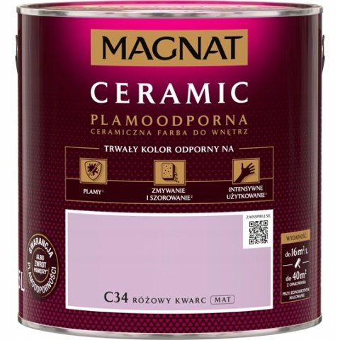 MAGNAT CERAMIC farba ceramiczna RÓŻOWY KWARC C34 2,5L