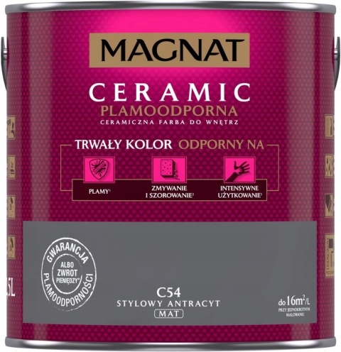 MAGNAT CERAMIC farba ceramiczna STYLOWY ANTRACYT C54 2,5L