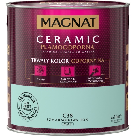 MAGNAT CERAMIC farba ceramiczna SZMARAGDOWA TOŃ C38 2,5L