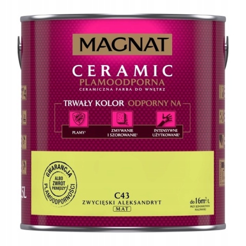 MAGNAT CERAMIC farba ceramiczna ZWYCIĘSKI ALEKSANDRYT C43 2,5L
