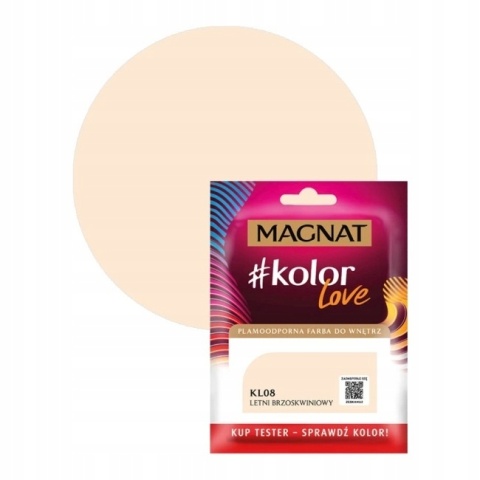 MAGNAT KOLOROWE LOVE farba plamoodporna TESTER KL08 letni brzosk 25ML