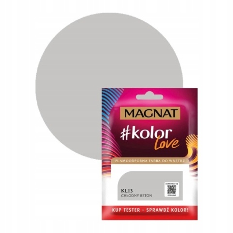 MAGNAT KOLOROWE LOVE farba plamoodporna TESTER KL13 chłodny beto 25ML