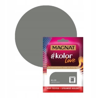MAGNAT KOLOROWE LOVE farba plamoodporna TESTER KL20 grafitowy 25ML