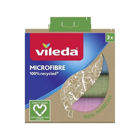 VILEDA ŚCIERECZKA MIKROFIBRA 100% RECYCLED 3 SZT