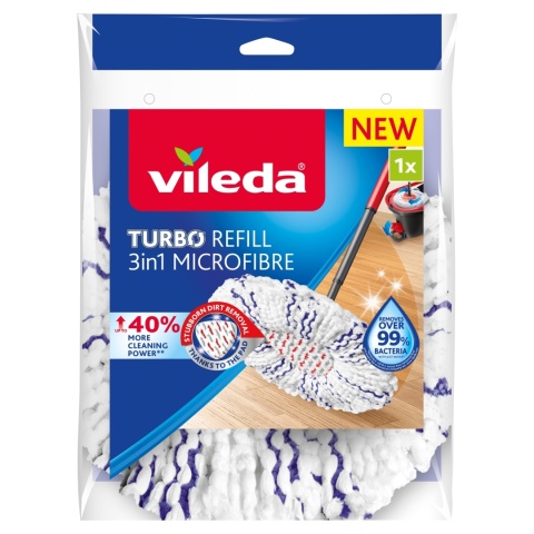 VILEDA WKŁAD TURBO 3W1 MICORFIBRE DO MOPA OBROTOWEGO