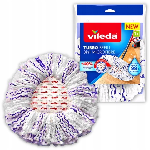 VILEDA WKŁAD TURBO 3W1 MICORFIBRE DO MOPA OBROTOWEGO